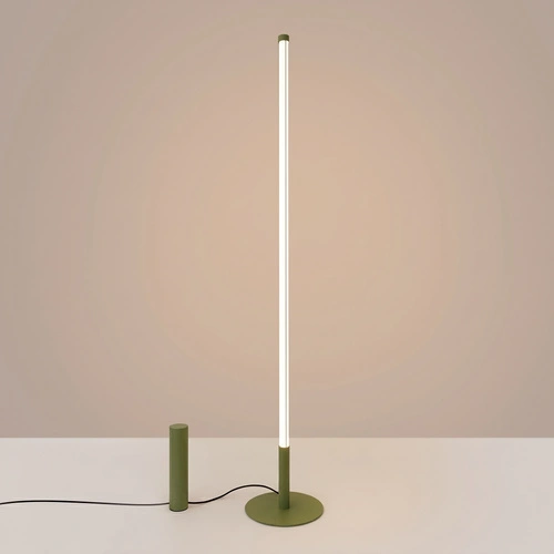 TRANG moderní LED stojací lampa do obývacího pokoje olivová 3000K