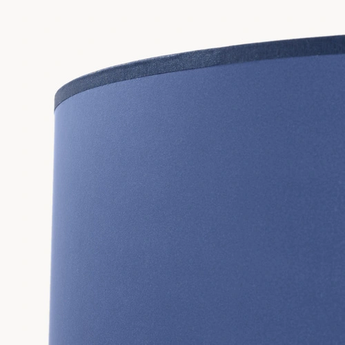 Stojací lampa do obýváku NATT moderní dřevěná modrá s textilním stínidlem 140 cm