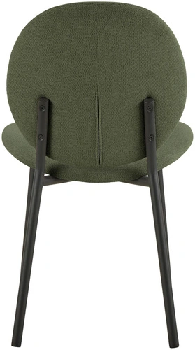 Židle Cliff zelená do jídelny moderní čalouněná na černých nohách