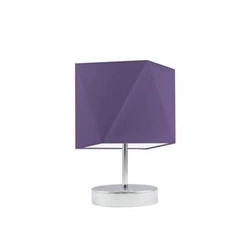 Noční lampička do ložnice PASADENA moderní fialová se stínidlem na stolek LYSNE 30 cm