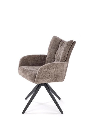 Otočná židle Dahlia Intesi šedá čalouněná moderní do kanceláře a jídelny s područkami