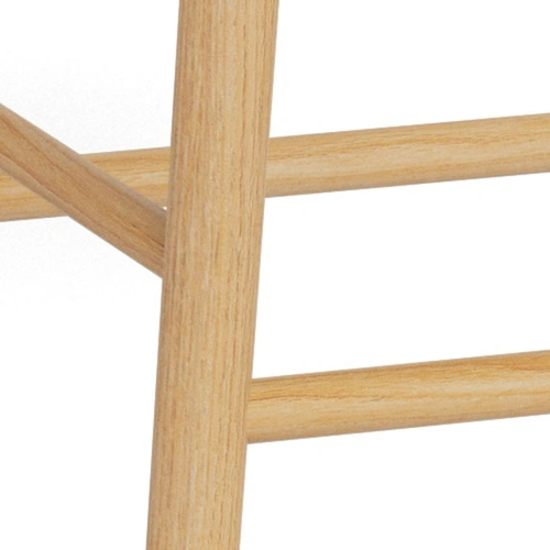 Barová židle Sophia béžová čalouněná 65 cm do kuchyně na dubových nohách