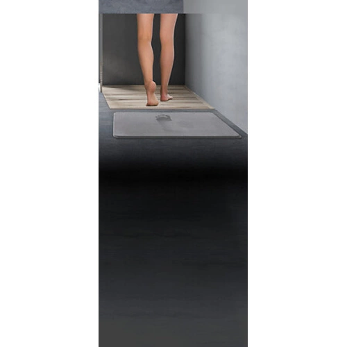 Rychleschnoucí šedá diatomitová protiskluzová koupelnová podložka 60x39 cm 5five simply smart
