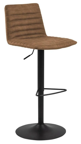 Barová židle Kimmy hnědá s opěrkou otočná čalouněná moderní do kuchyně a k ostrůvku Actona