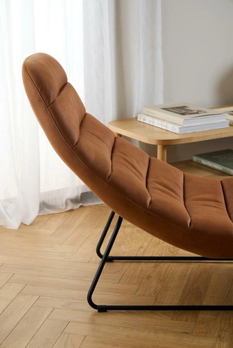 Sedačka Chaplin chaise longue do obýváku hnědá ekokůže moderní Actona