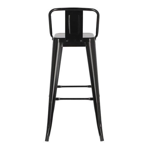 Židle barová Paris Back short 75cm black insp. Tolix Výprodej