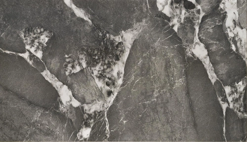 Rozkládací jídelní stůl Asniki moderní černý mramor keramika kovové nohy 201x81 cm Intesi