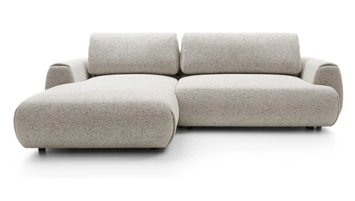 Rohová sedací souprava s rozkladem Ljung levá moderní béžovo-šedá s úložným prostorem do obýváku