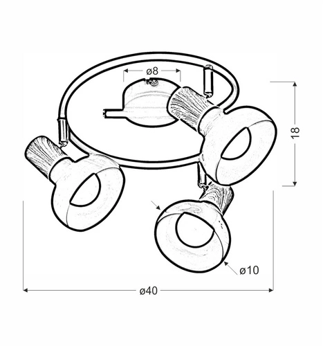 Stropní svítidlo Puerto bílá 3bodová moderní do obývacího pokoje a jídelny Candellux