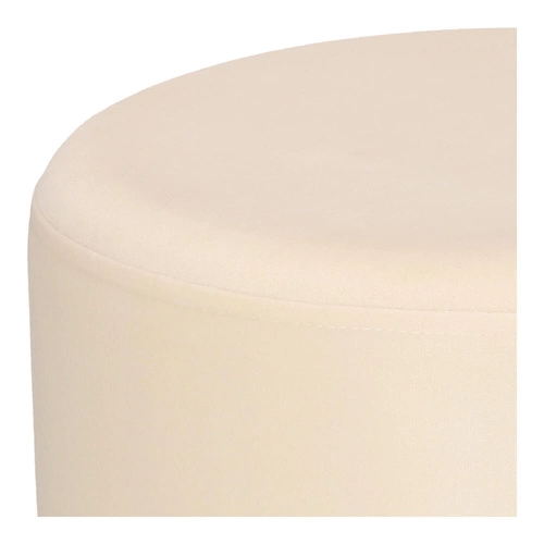 Bílý velurový taburet Living Velvet Atmosphera na zlatých nohách do obýváku a předsíně 40 cm