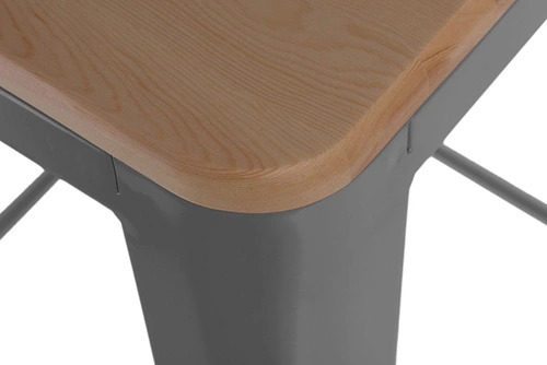 Židle barová Paris Wood 75cm šedá přírodní borovice Výprodej