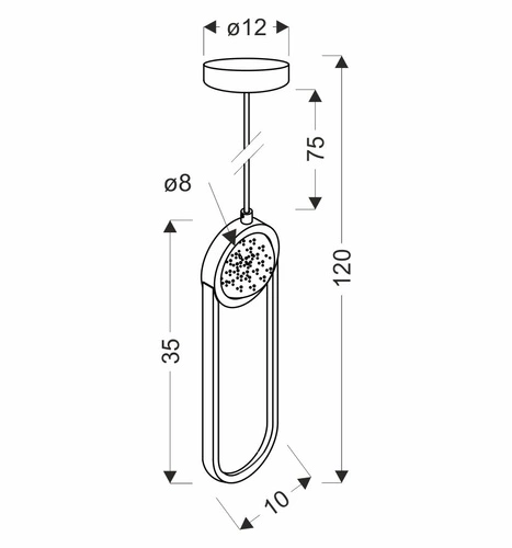 Závěsné LED svítidlo LACRIMA černé moderní nad stůl do obýváku a jídelny 15W 3000K