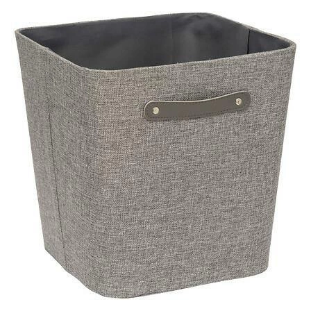 Látková krabice Ronda 31x31x31 cm šedá s úchytkou do regálu a šatny 5five