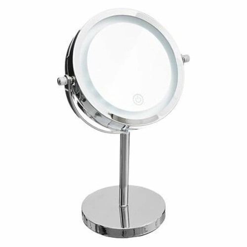 LED zrcadlo Juvira kovové chromované