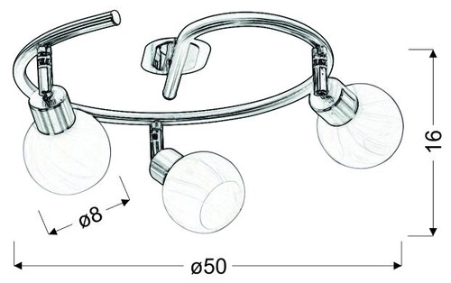 Moderní stropní lampa Alabaster skleněná nastavitelná do obývacího pokoje a ložnice 50 cm
