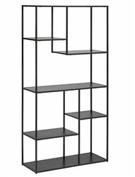 Kovová černá knihovna Gota 180 cm moderní industriální do obýváku Atmosphera