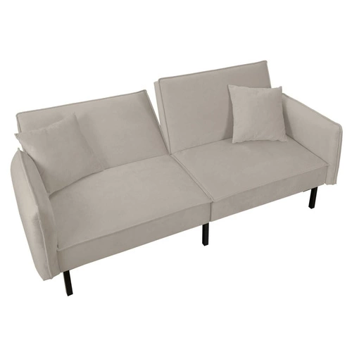 Rozkládací pohovka Canif Velvet šedá moderní dvoumístná do obýváku a malého bytu Intesi