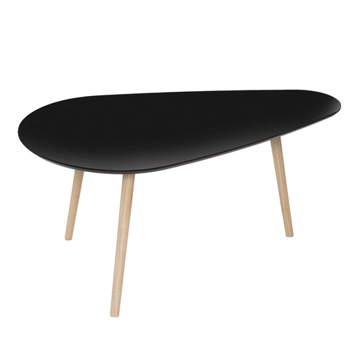Sada 2 oválných konferenčních stolků Mileo L černé loftové do obýváku Atmosphera 2v1