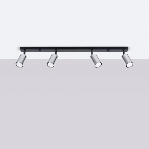 Stropní svítidlo WINX 4L černý chrom moderní do obýváku kuchyně ložnice jídelny SOLLUX