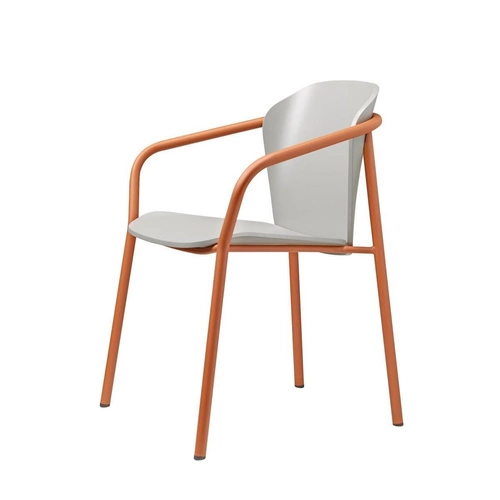 Jídelní židle Finn dřevěná s područkami moderní šedá SCAB Design