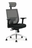 Ergonomická kancelářská židle Arid šedá černá otočná s opěrkou hlavy do kanceláře Intesi