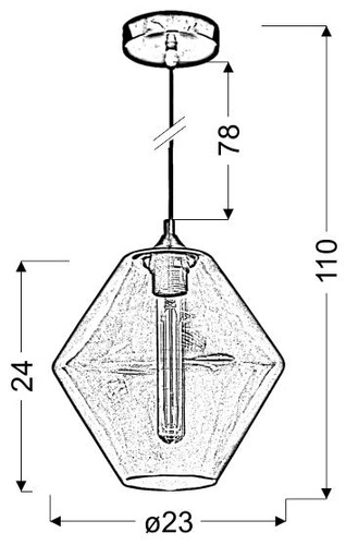 Závěsná lampa Bremen 20 1x60W E27 zelený difuzor + žárovka