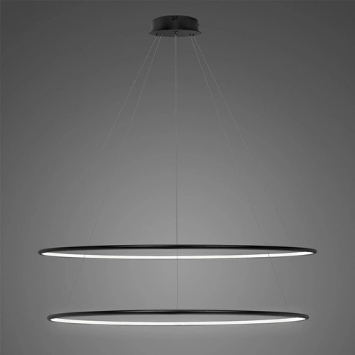 Led kruhy závěsná lampa č. 2 120 cm 4K černá