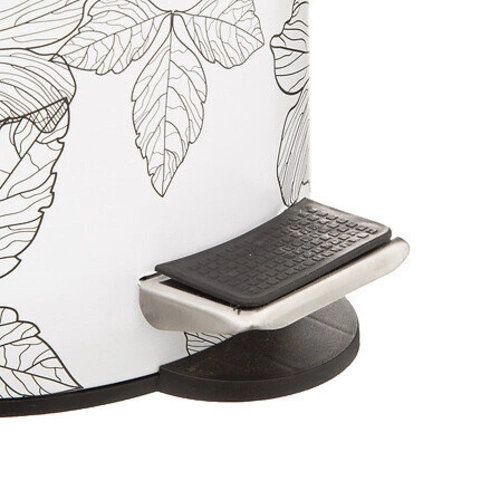 Koupelnový odpadkový koš BlackFlora 3 l moderní černo-bílý s pedálem Soft Close