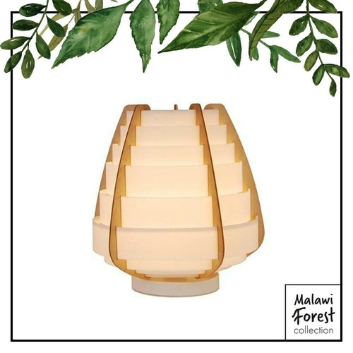 Noční lampička boho Nagoja béžová dřevěná do ložnice a obýváku Ledea 27 cm