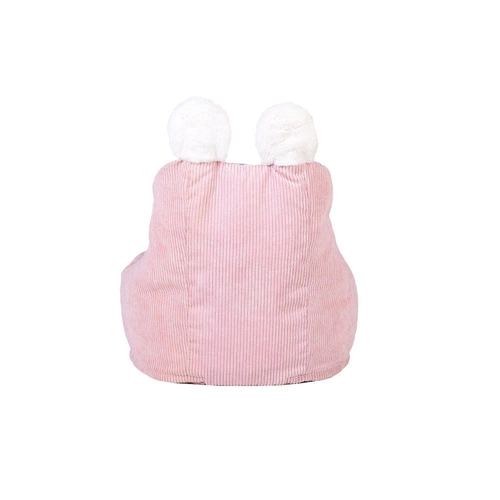 Dětský taburet Lievre růžový manšestrový s oušky do dětského pokoje moderní 55 cm