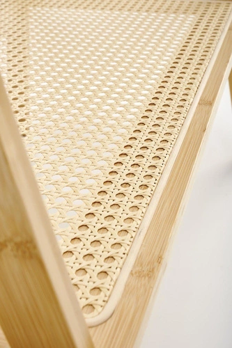 Intesi Boho bambusový stojanový věšák do předsíně s ratanovou policí přírodní 168 cm