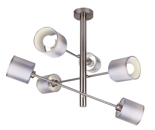 Moderní stropní svítidlo Sax satén 6bodové do obýváku nebo jídelny CANDELLUX