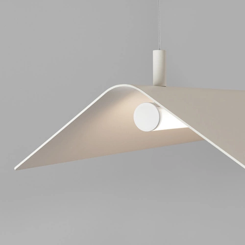 Moderní závěsné LED svítidlo ELVA béžové do obýváku a jídelny s nastavitelnou výškou