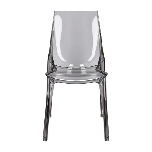 Moderní průhledná jídelní židle stohovatelná z plastu SCAB Design