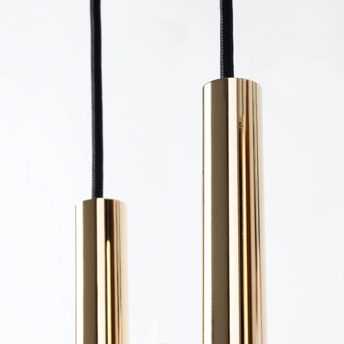 Moderní závěsné svítidlo Pastelo 3P zlatý lesk, nastavitelné nad jídelní stůl