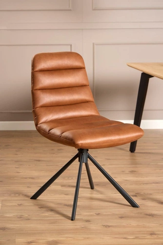 Otočná čalouněná jídelní židle Milford Actona hnědá