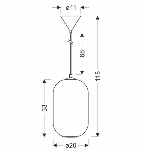Závěsné svítidlo CRESTO bílé skleněné moderní do obýváku a jídelny 20 cm CANDELLUX