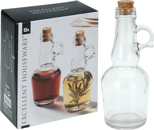 Sada oleje a octa se skleněnou zátkou