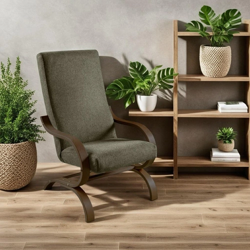 Křeslo na saních Corsica zelené / ořech Matana 6