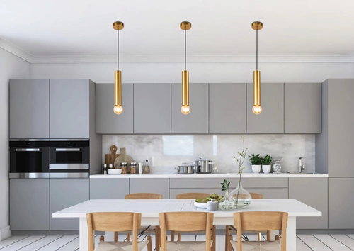 Stropní svítidlo Austin Slim zlatá trubice 30 cm kovová do obýváku a jídelny Ledea