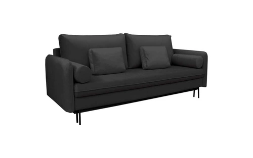 Rozkládací pohovka Diana s úložným prostorem a funkcí spaní, trojmístná, antracitová, do obýváku