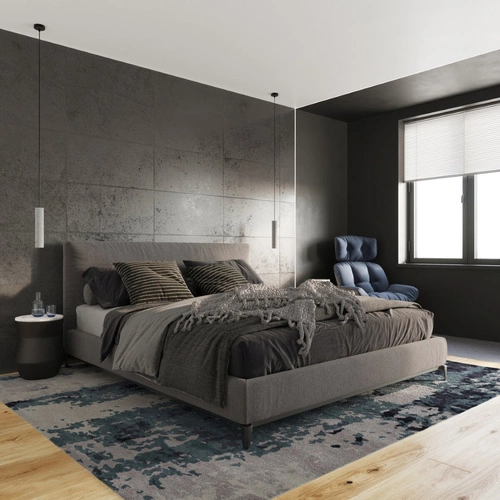 Závěsné svítidlo LUVO šedý betonový válec moderní nad kuchyňský ostrůvek a do obýváku