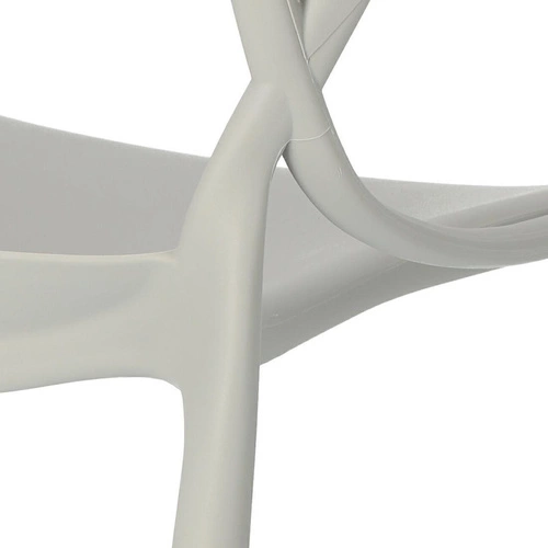 Jídelní židle Lexi šedá inspirovaná Master chair moderní, stohovatelná, s područkami