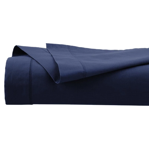 Bavlněné modré prostěradlo Atmosphera 240x290 cm na velkou postel do ložnice