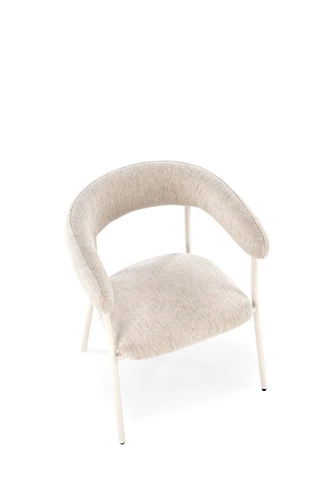 Čalouněná jídelní židle Senia Intesi béžová s područkami moderní skandinávský styl