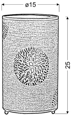 Noční lampička do ložnice Perla béžová moderní s látkovým stínidlem 25 cm