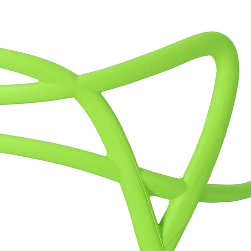 Zelená jídelní židle Lexi inspirovaná Master chair moderní plastová stohovatelná