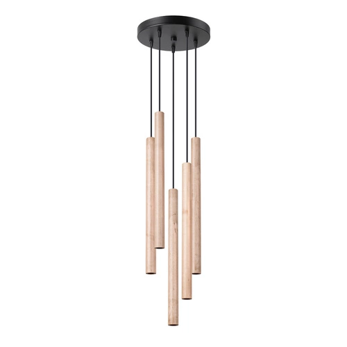 PASTELO 5P závěsná lampa dřevo