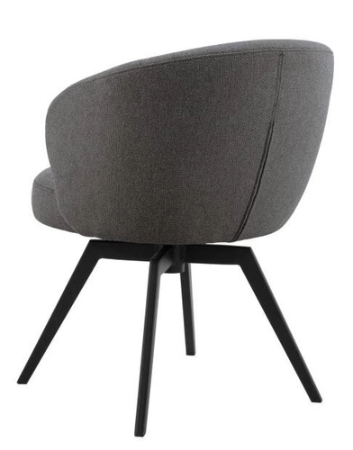 Jídelní židle Darlene Actona šedá čalouněná otočná moderní na černých nohách