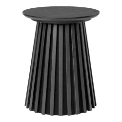 Osaka odkládací kulatý stolek 40 cm černý moderní do obýváku